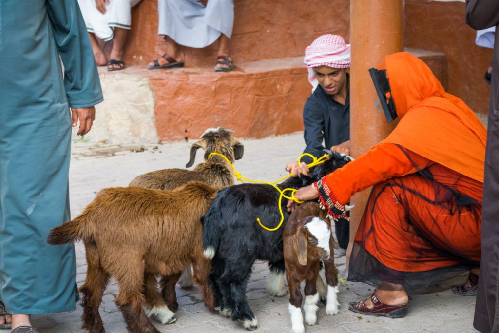 Bedouin woman at the Goat Market in Nizwa, Oman