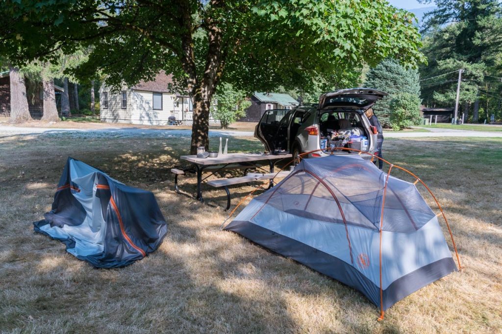 Camping at Glacier Peak Resort, Marblemount