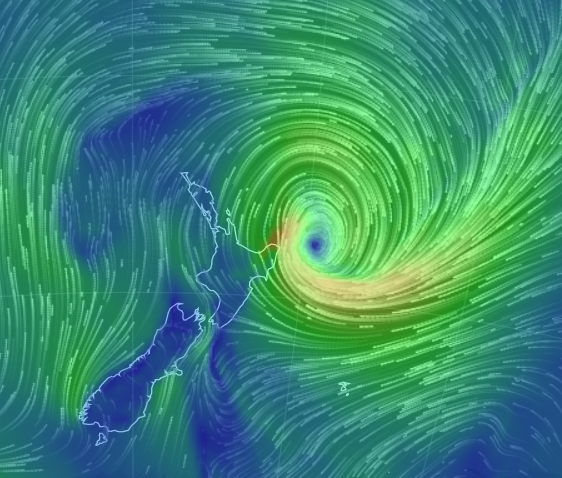 Cyclone Pam passing near New Zealand